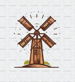 Rustikale Windmühle